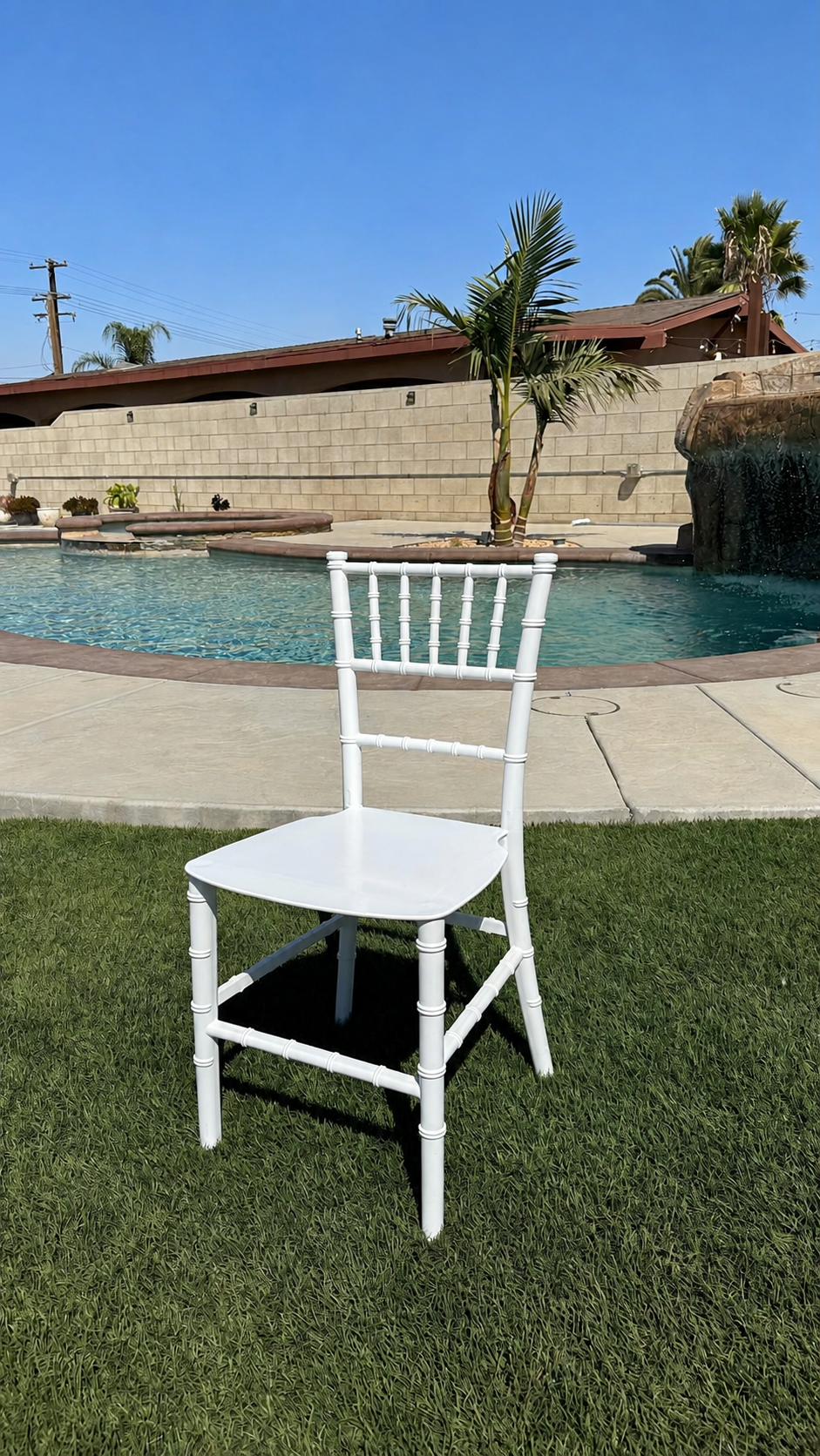 Kids White Chiavari Chair available from AJ's Party Rentals